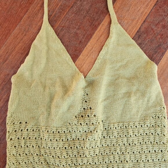 SHEIN Green Knitted Cha Cha Dress Size Medium - Picture 6 of 16